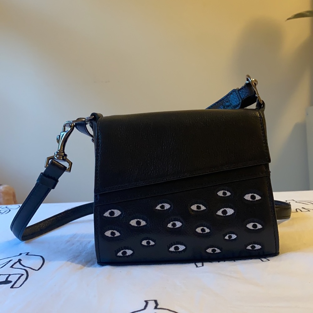 Min & Mon Black Anastasio Crossbody Handbag -Micro